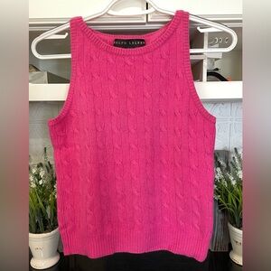 Ralph Lauren BLACK LABEL Cashmere Sleeveless Crewneck Sweater